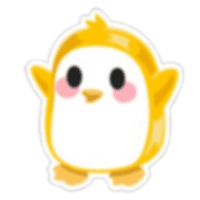 Gold Penguin Sticker  - Ultra-Rare from Pets Plus Sticker Pack